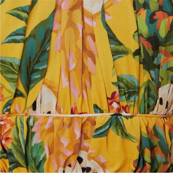 Farm Rio Biriba Yellow Sleeveless Midi Dress Anthropologie NWT Women’s XL - Picture 6 of 16